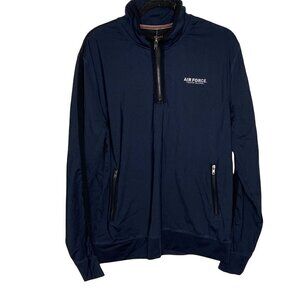 NWT Camp David Men's Air Force Fightin' Falcons Quarter Zip Jacket Navy Blue L